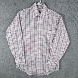 Vintage 70s Plaid Shirt Mens XL Permanent Press Dacron Polyester Disco USA
